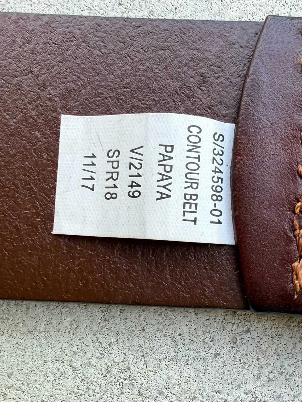 GAP Leather Women’s Classic Boho Contour Belt Brown Brass Buckle Size S/M